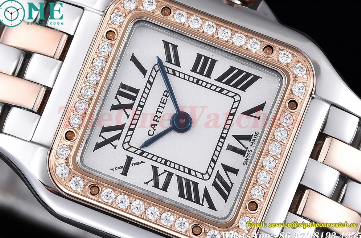 Secrete Ladies RG Dia 8848F Swiss White Panthere 22mm SS De Qtz Dial 0517
